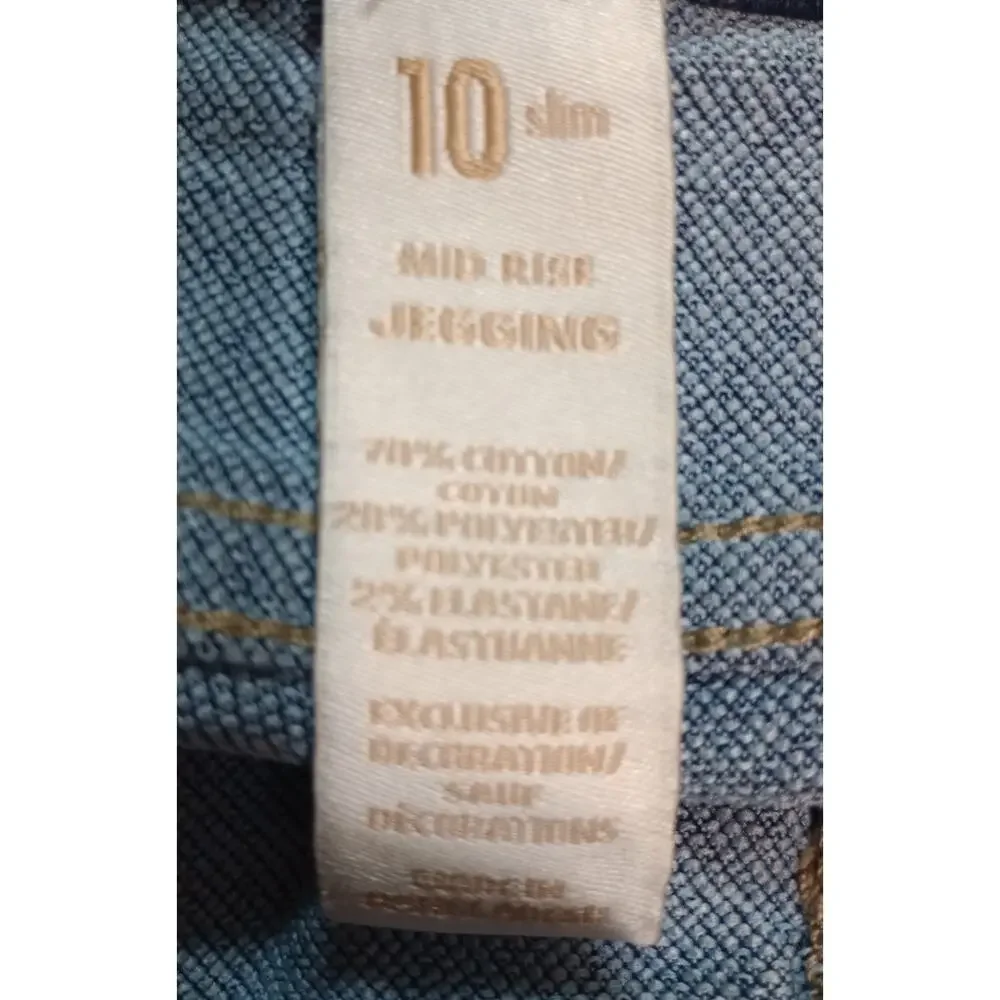Justice Jegging Jeans Girls 10 Slim‎ Mid Rise Skinny Stretch Denim Youth Pants